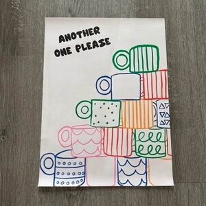 More Coffee Please Canvas Art Print Poster